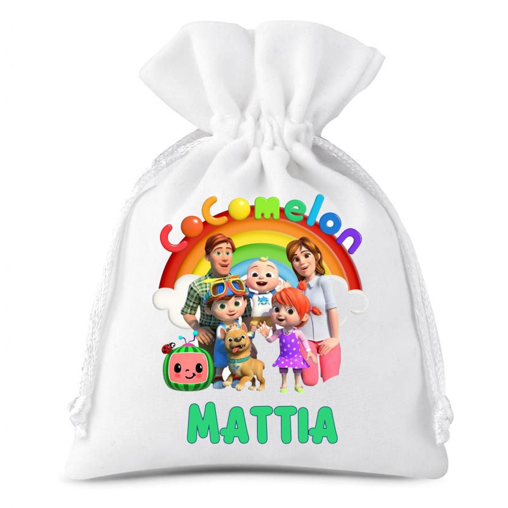 10 Sacchetti Cocomelon personalizzabili