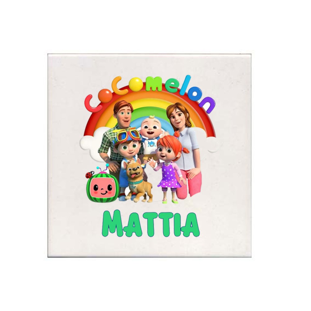 Mattonella magnete Cocomelon Personalizzabile 10 pz