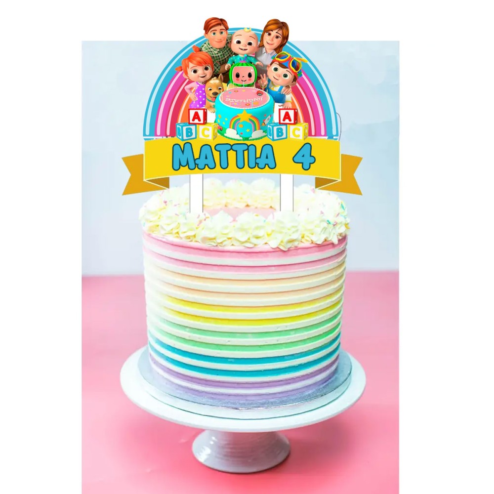 Cake Topper in Plexiglass Cocomelon