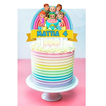 Cake Topper in Plexiglass Cocomelon