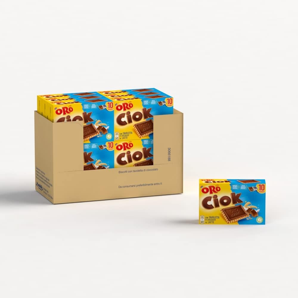 Oro Ciok Biscotto con Tavoletta di Cioccolato al Latte 14x250g