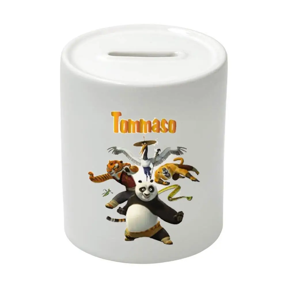 Salvadanaio in Ceramica Kung fu Panda personalizzabile