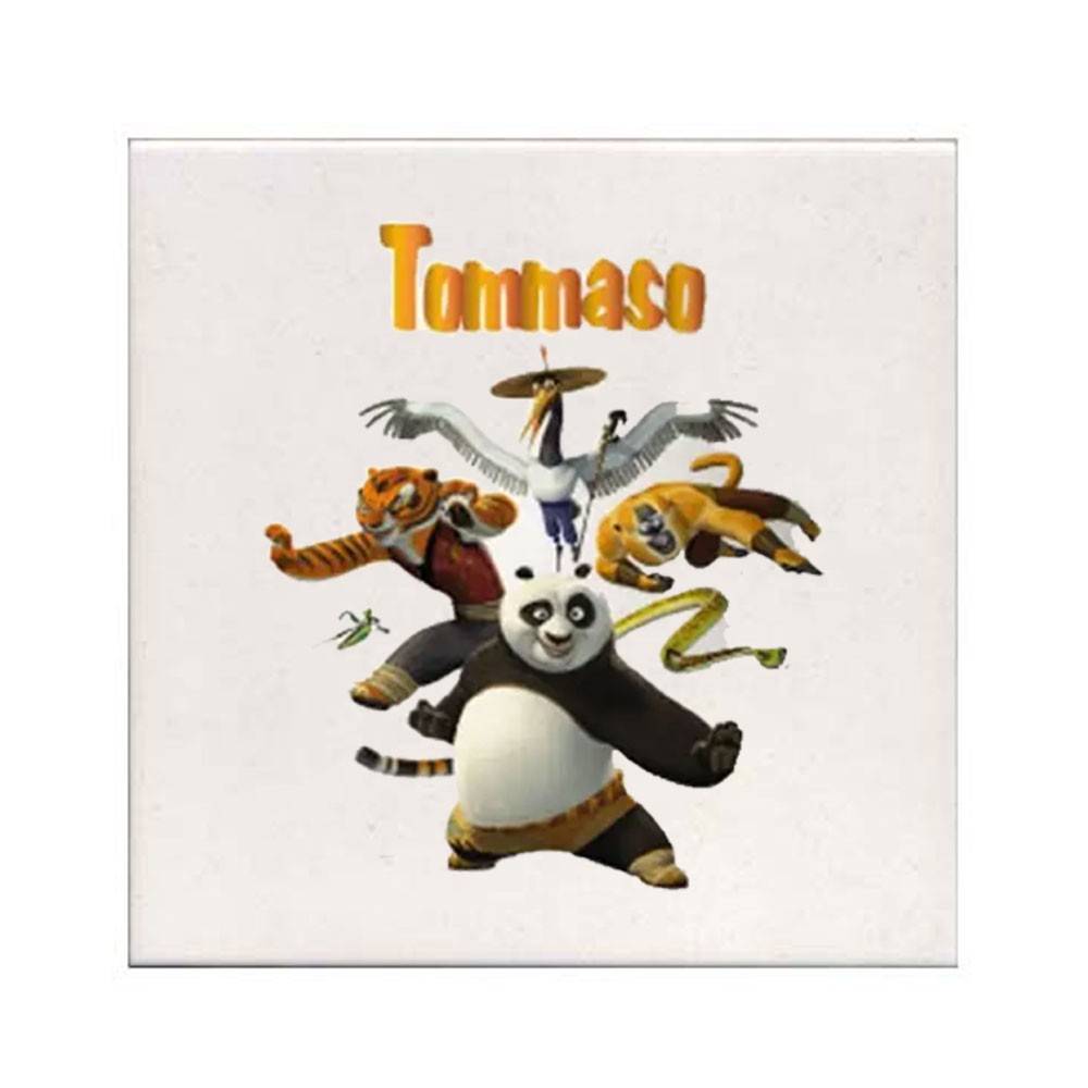 Mattonella magnete Kung fu Panda Personalizzabile 10 pz