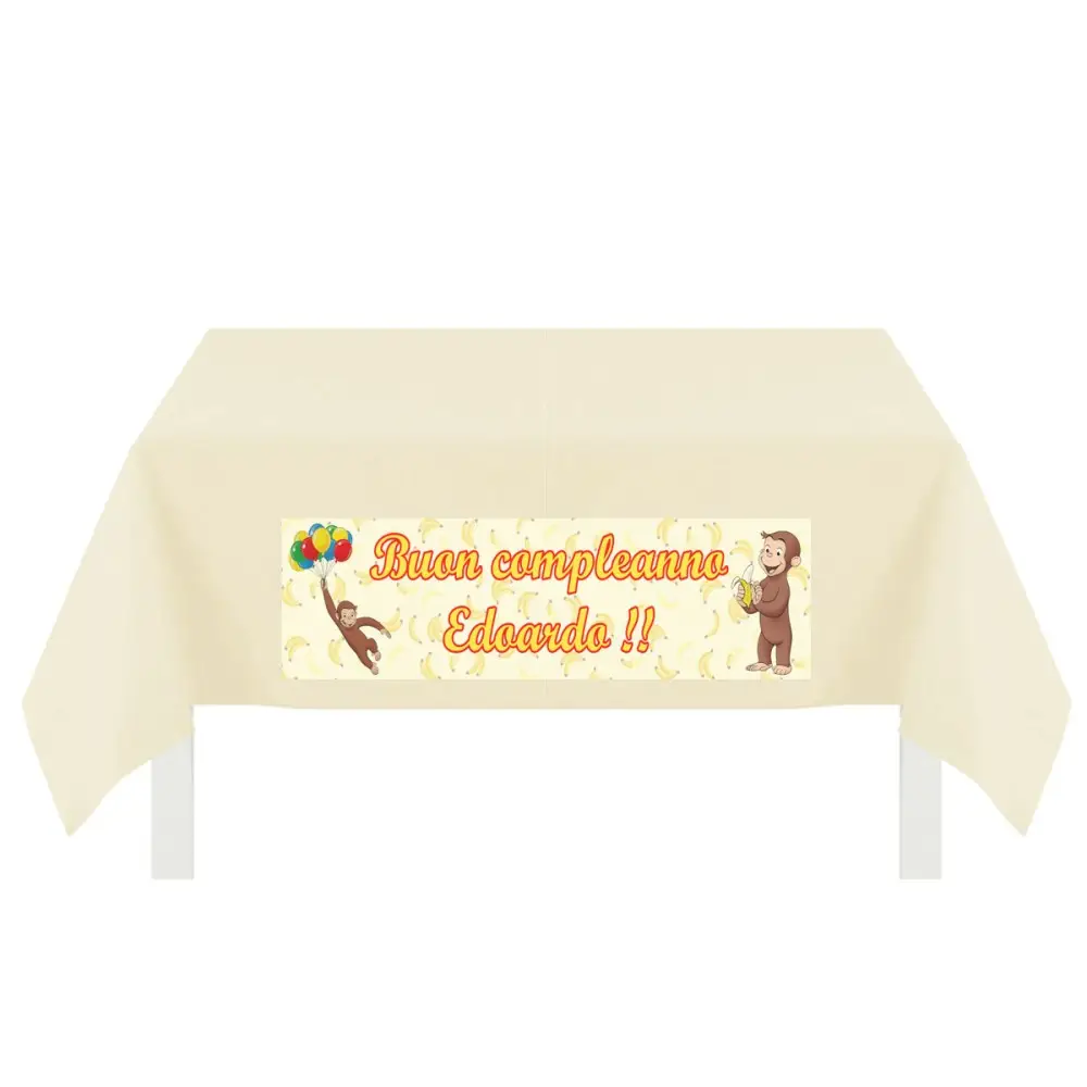 Tovaglia TNT con stampa personalizzabile Curioso come George