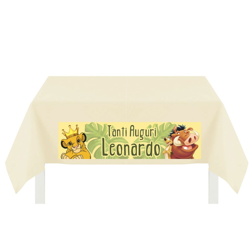Tovaglia TNT con stampa personalizzabile Simba re Leone