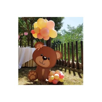Sagoma Orsetta MDF 85 cm con supporto
