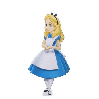 Sagoma decorativa in MDF Alice nel Paese delle Meraviglie - 85 cm