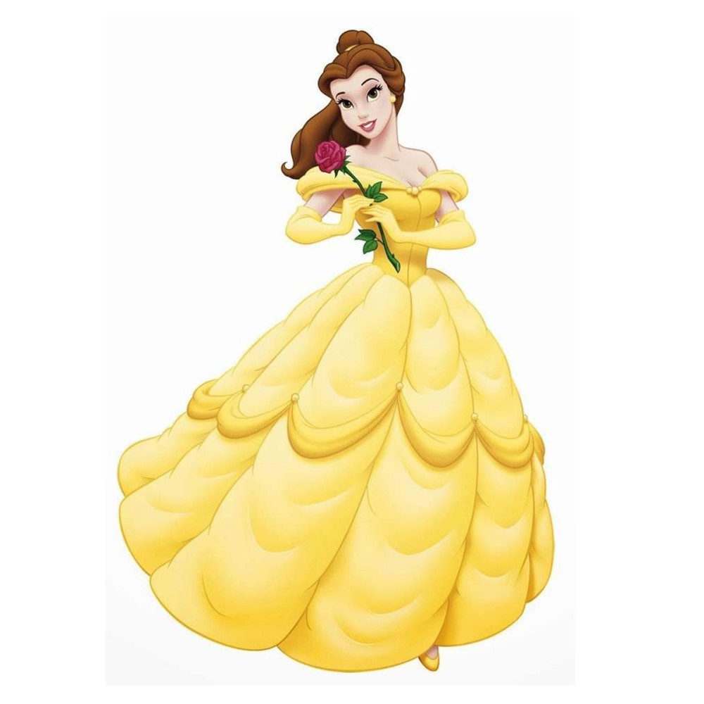 Sagoma in MDF Principessa Belle - 85 cm con supporto