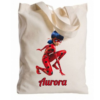 Borsa Shopper Ladybug in Tessuto Personalizzabile 2 pz