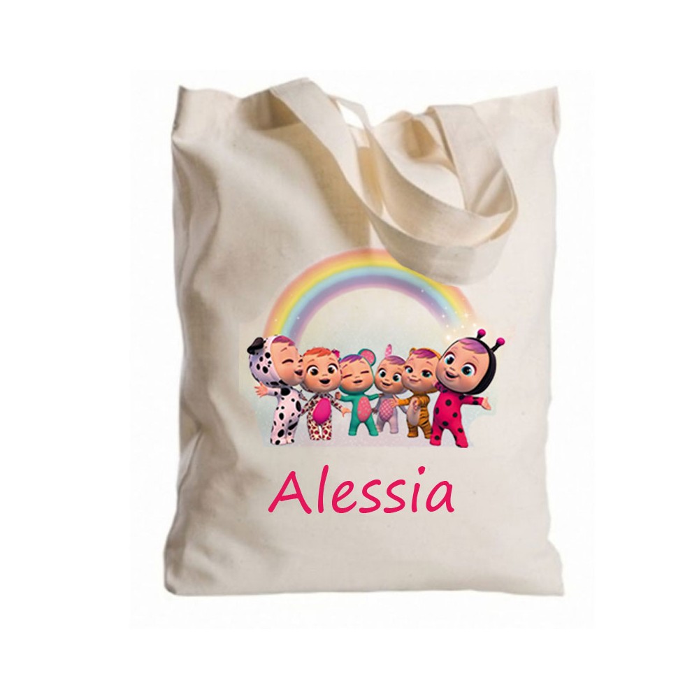 Borsa Shopper Cry Babies in Tessuto Personalizzabile 2 pz