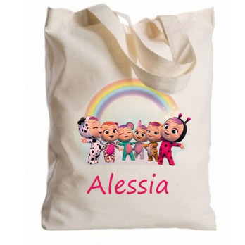 Borsa Shopper Cry Babies in Tessuto Personalizzabile 2 pz