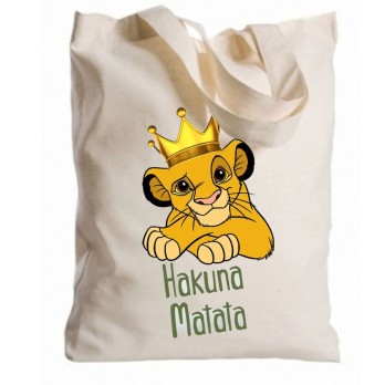 Borsa Shopper Simba Re Leone in Tessuto Personalizzabile 2 pz