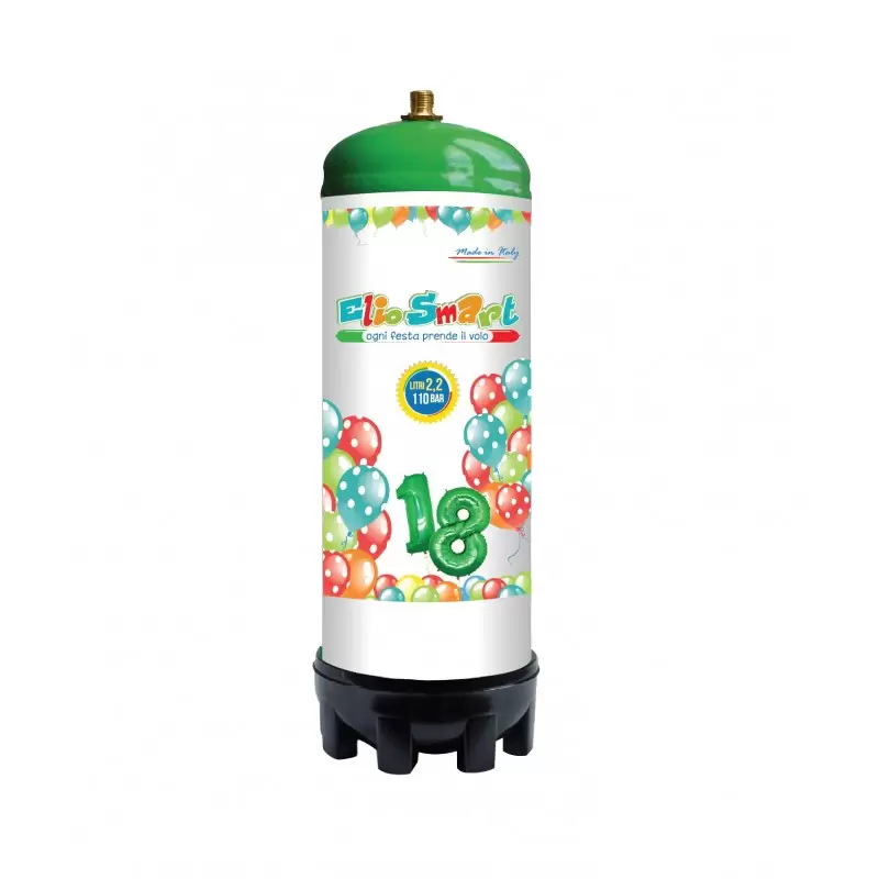 BOMBOLA GAS ELIO SMART 2,2 L USA E GETTA 30 PALLONCINI GONFIAGGIO FESTA 