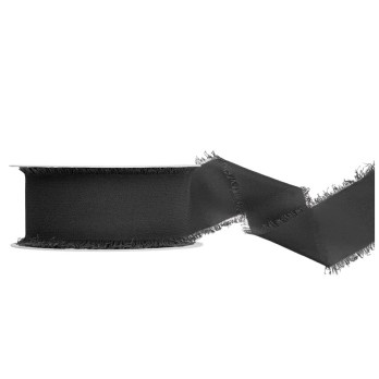 Nastro di chiffon nero 40 mm/10 m  WJ40-10-010