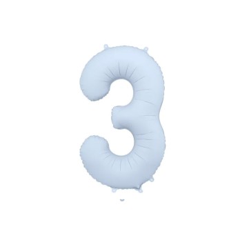 Palloncino foil opaco 3 blu nebbia 86 cm 34\'\' FB1T-3-093