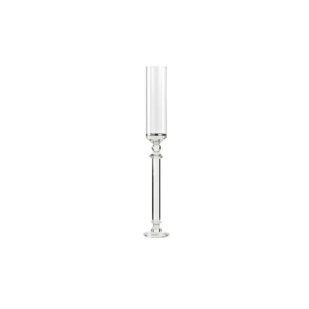 Porta candele in vetro candeliere 1 fiamma dia 9,5 cm h 70 cm CA67/70