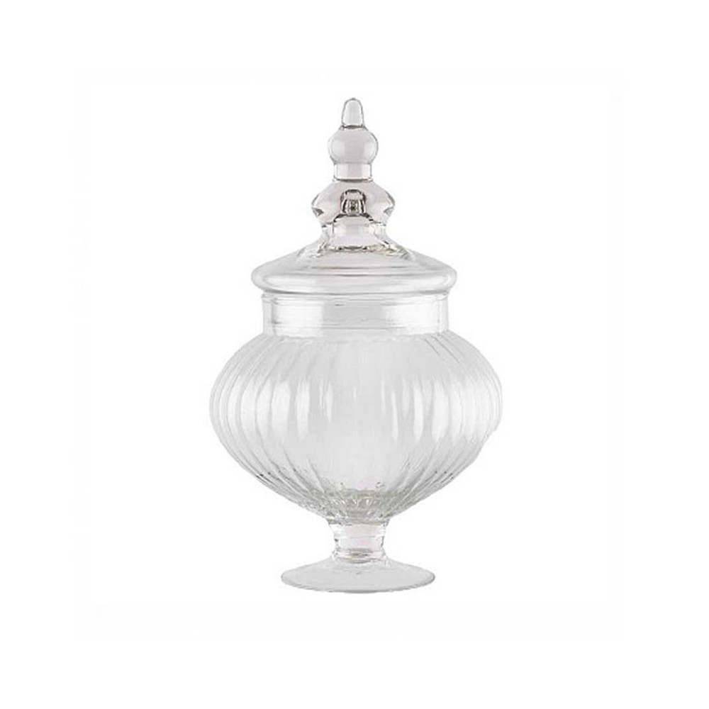 Potiche scatola vetro optical dia 18,5 cm h 31 cm 623/31