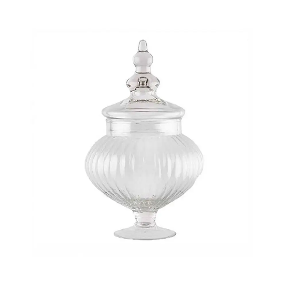 Potiche scatola vetro optical dia 18,5 cm h 31 cm 623/31