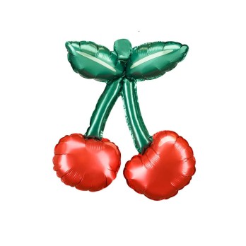 set 3 Palloncini foil a forma di ciliegie per ghirlande 28x31 cm FB289