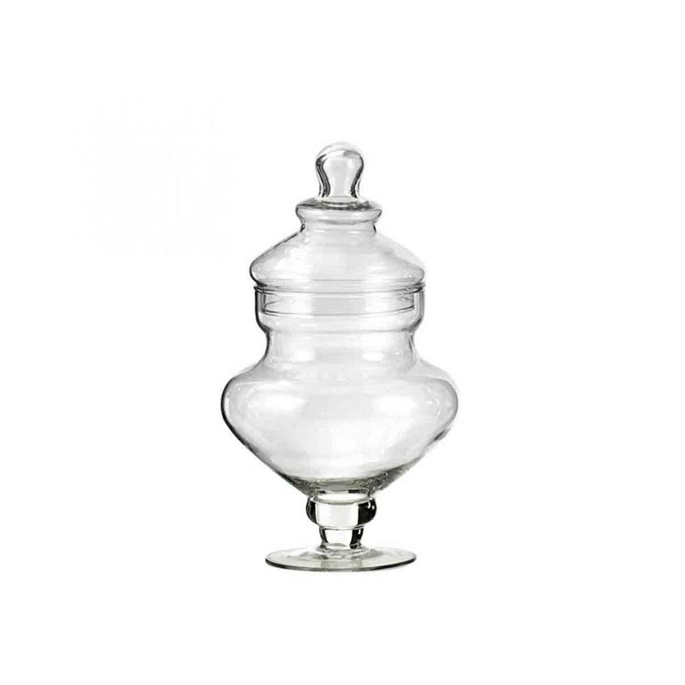 Vaso con coperchio in vetro 17 cm h27 cm 116/21