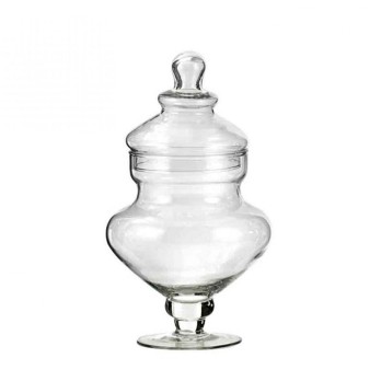 Vaso con coperchio in vetro 17 cm h27 cm 116/21