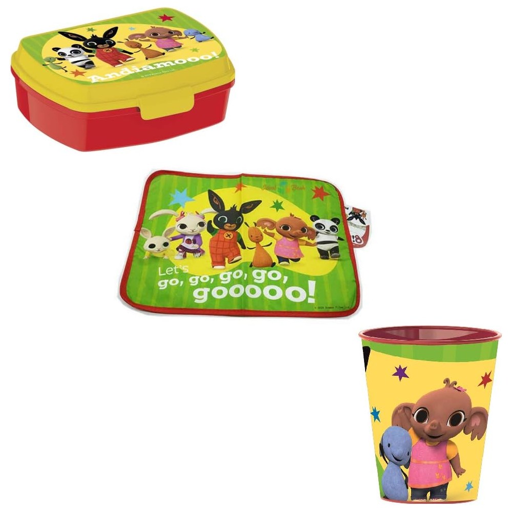 Set Bing Tovaglietta all'Americana + Porta Merenda + Bicchiere
