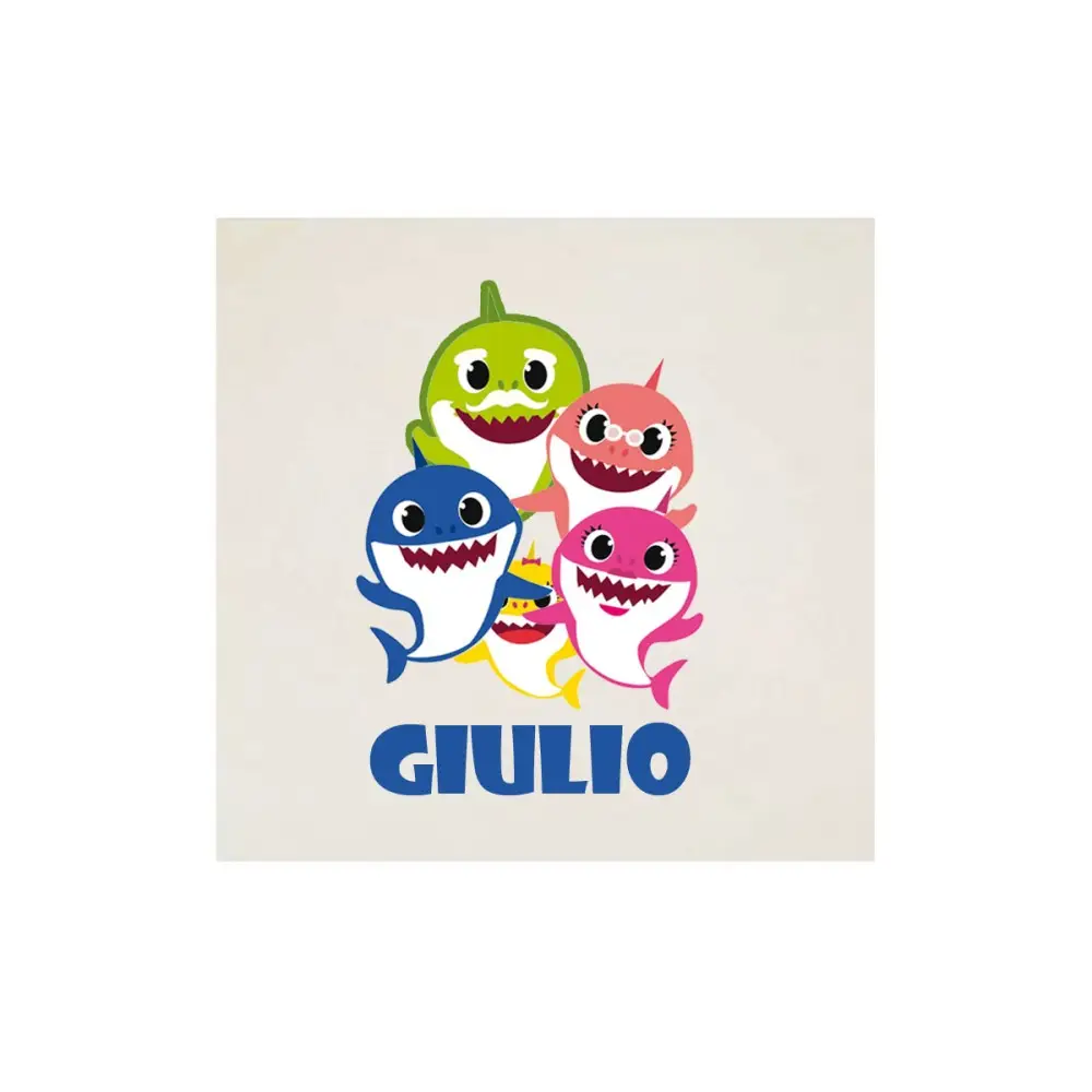 Mattonella magnete Baby Shark Personalizzabile 10 pz