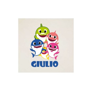 Mattonella magnete Baby Shark Personalizzabile 10 pz