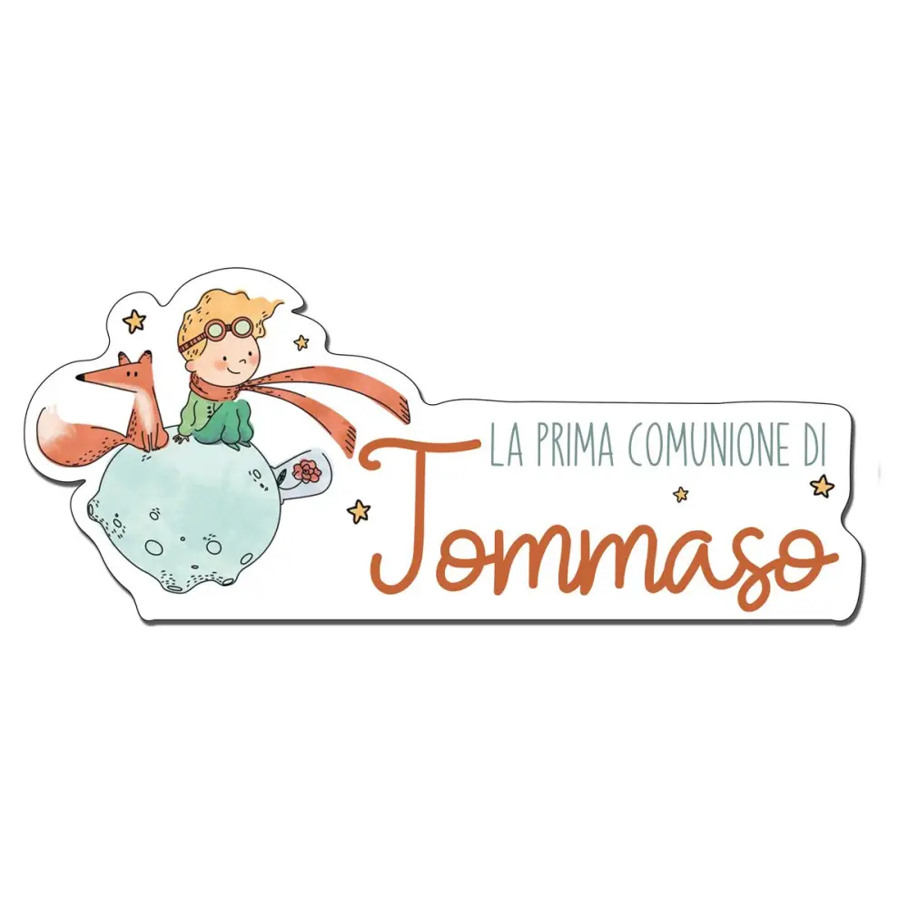 Scritta MDF prima comunione Piccolo Principe new personalizzabile