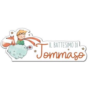 Scritta MDF Battesimo Piccolo Principe new personalizzabile