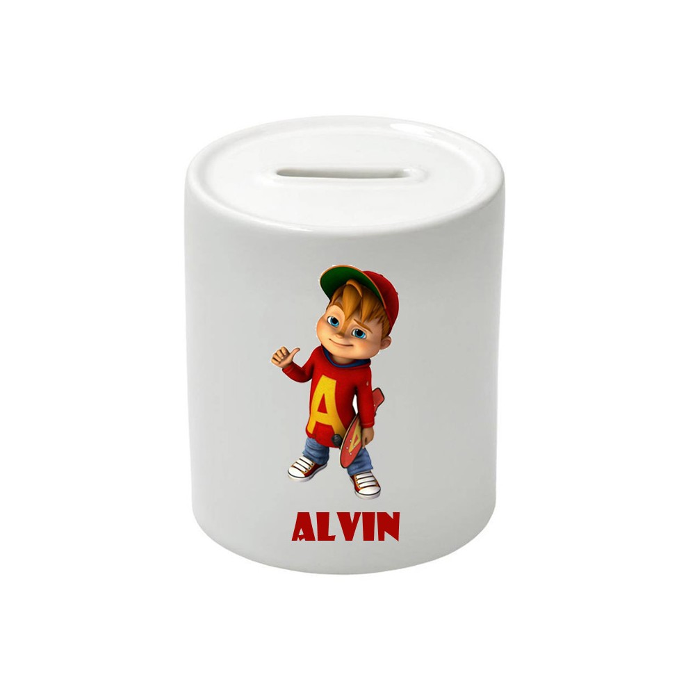 Salvadanaio in Ceramica Alvin personalizzabile