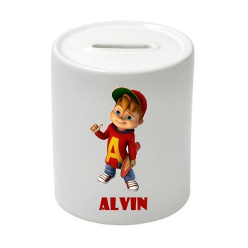 Salvadanaio in Ceramica Alvin personalizzabile