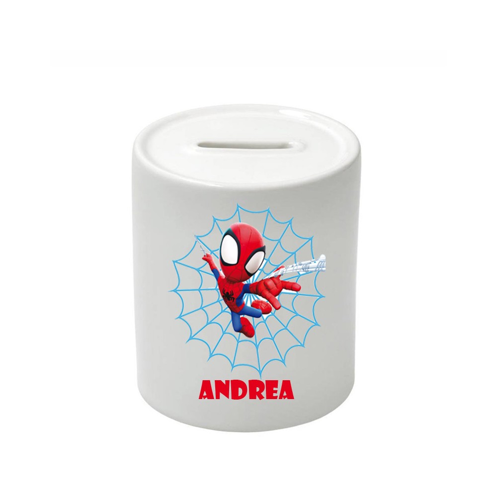 Salvadanaio in Ceramica Spidey personalizzabile