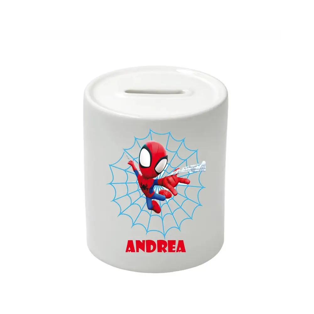 Salvadanaio in Ceramica Spidey personalizzabile