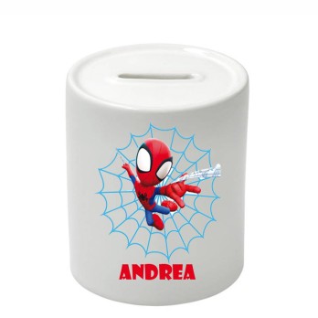 Salvadanaio in Ceramica Spidey personalizzabile