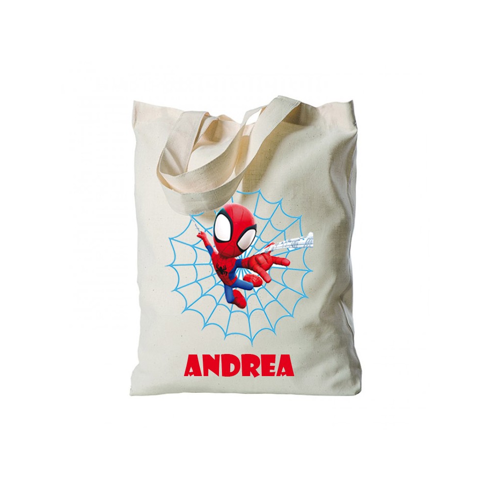 Borsa Shopper Spidey in Tessuto Personalizzabile 2 pz