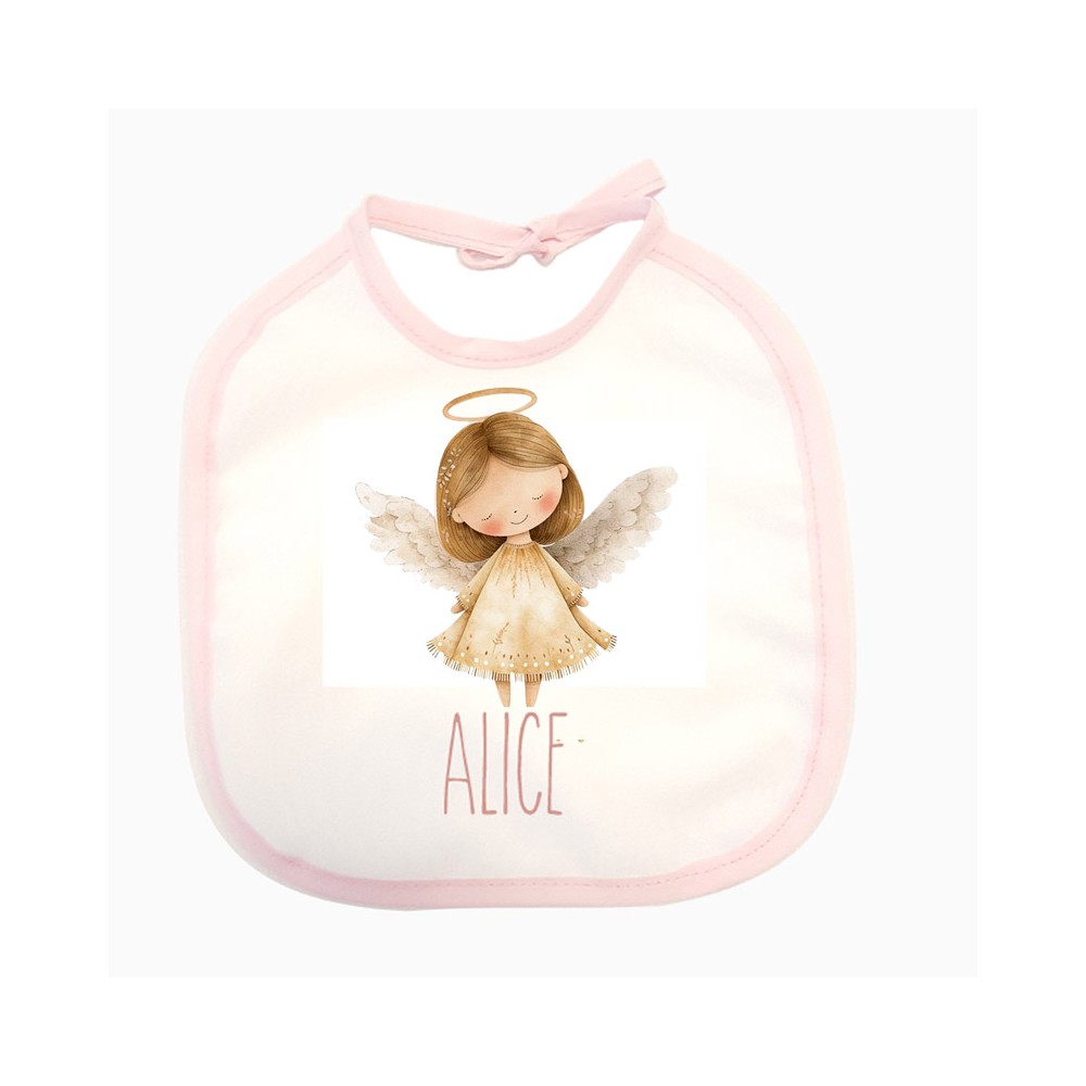 Bavetta personalizzata Little Angel battesimo