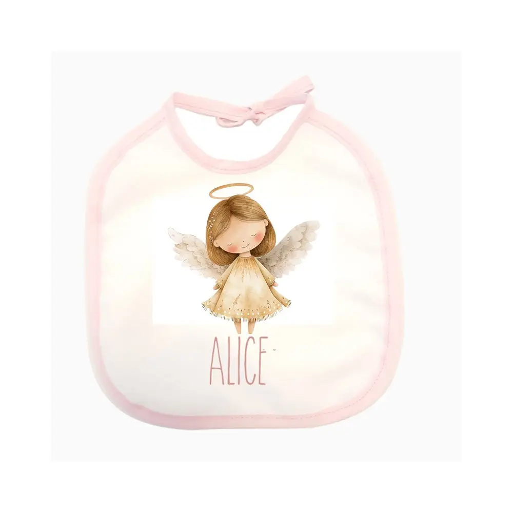 Bavetta personalizzata Little Angel battesimo