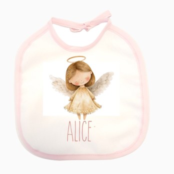 Bavetta personalizzata Little Angel battesimo