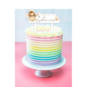 Cake Topper in Plexiglass Prima Comunione Little Angel