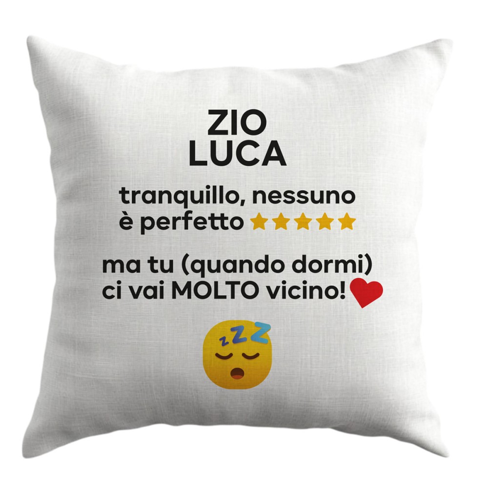 Cuscino regalo per lo Zio personalizzabile - 1 pz
