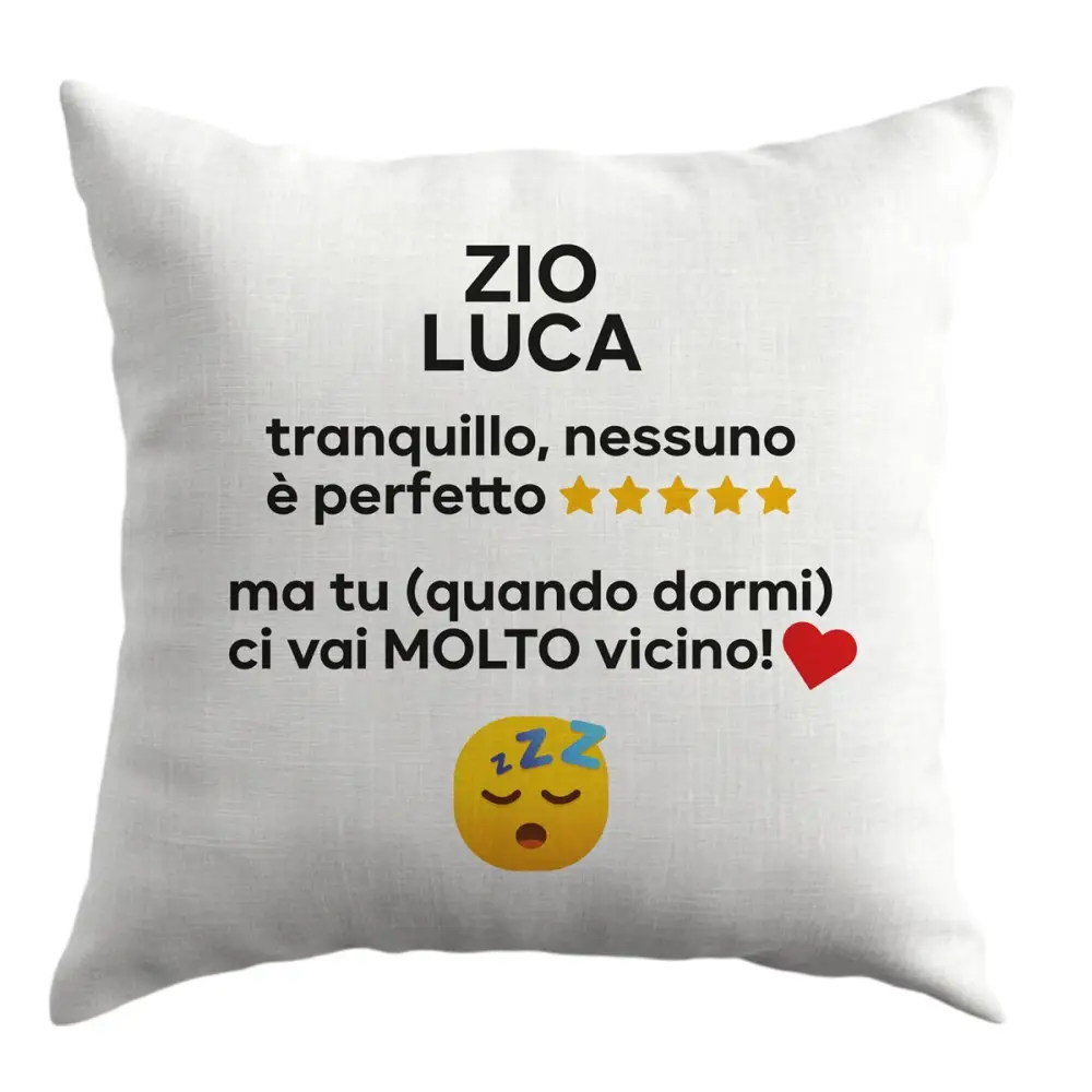 Cuscino regalo per lo Zio personalizzabile - 1 pz
