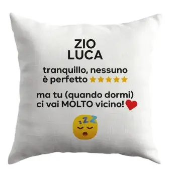 Cuscino regalo per lo Zio personalizzabile - 1 pz