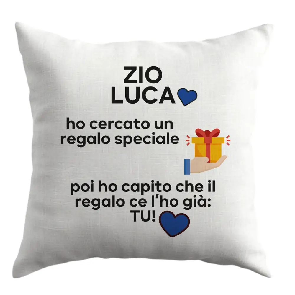 Cuscino regalo per lo Zio personalizzabile - 1 pz