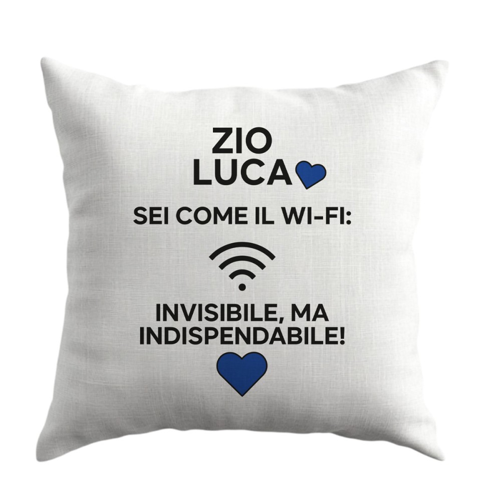 Cuscino regalo per lo Zio personalizzabile Wifi - 1 pz