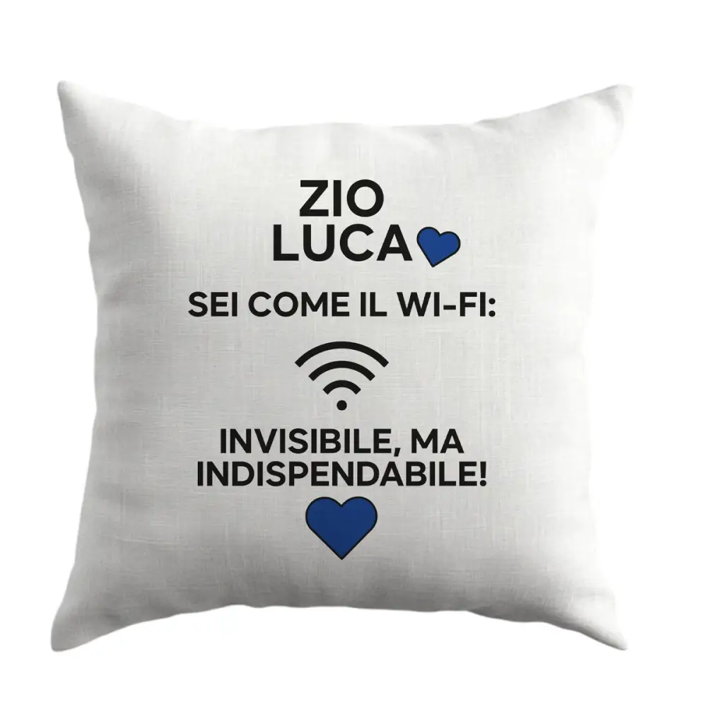 Cuscino regalo per lo Zio personalizzabile Wifi - 1 pz