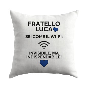 Cuscino regalo famiglia "Sei come il Wi-Fi" personalizzabile - 1 pz