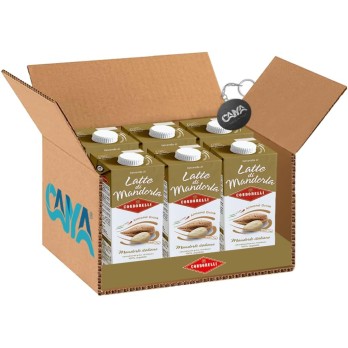 6X Condorelli Bevanda al Latte di Mandorla Classico con Mandorle Italiane Brik 1000ml - Senza Lattosio