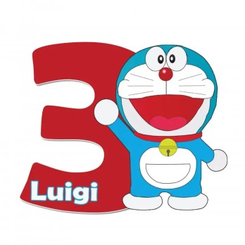 Kit 8 persone Doraemon con sagoma in polistirolo personalizzbile