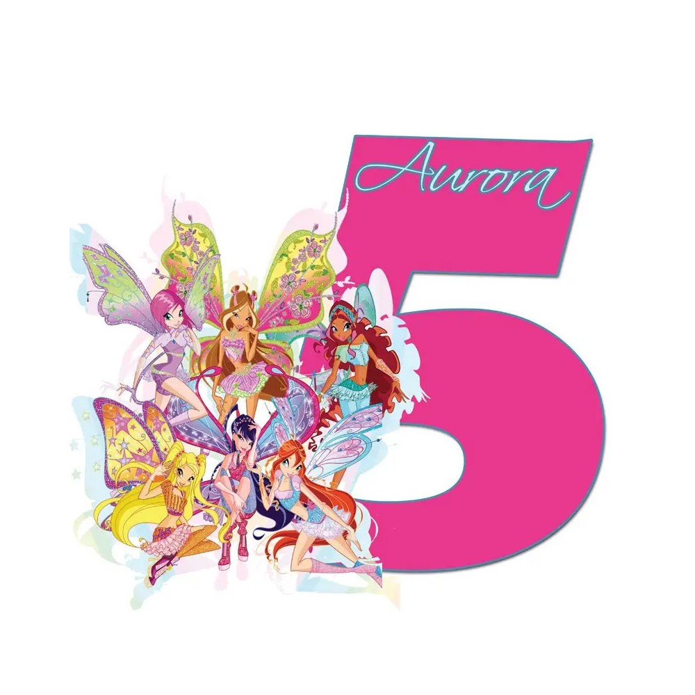 kit compleanno Winx con sagoma personalizzabile